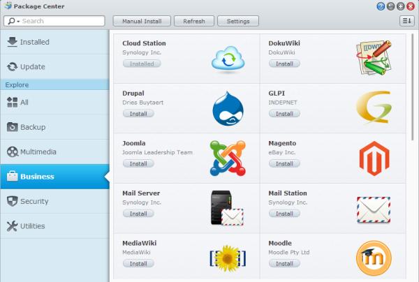 Synology Package Center